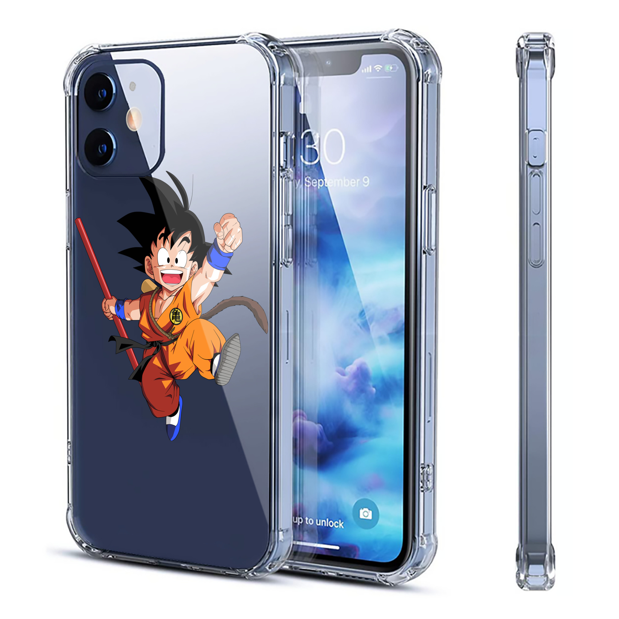（画像用） ドラゴンボール 孫悟空（そん ごくう）Son Goku カカロット DRAGON BALL Kakarotto 【iPhone 12シリーズ対応】透明スマホケース（クリアソフトケース）